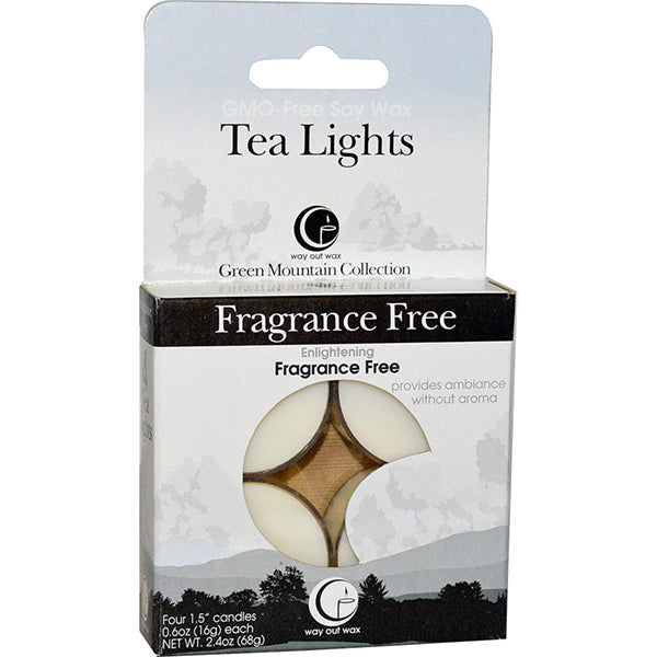 Fragrance Free Tealight Candle 4pack