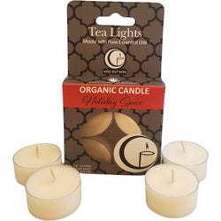 Holiday Spice - Organic Holiday Tealight Candle 4-pack