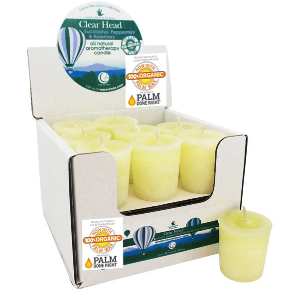 Clear Head - Votive Candle 18 pack