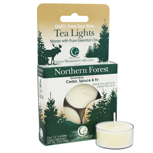Northern Forest  - Tealight Candle 4-pack