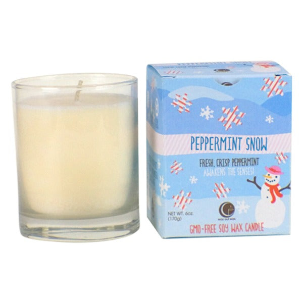 Peppermint Snow - Clear Glass Tumbler