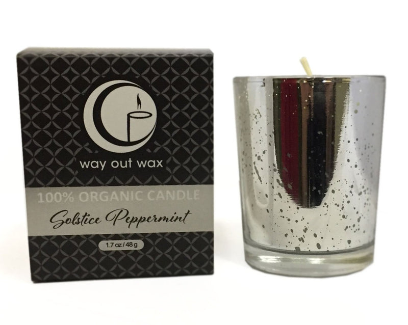 Solstice Peppermint - Organic Holiday Glass Votive